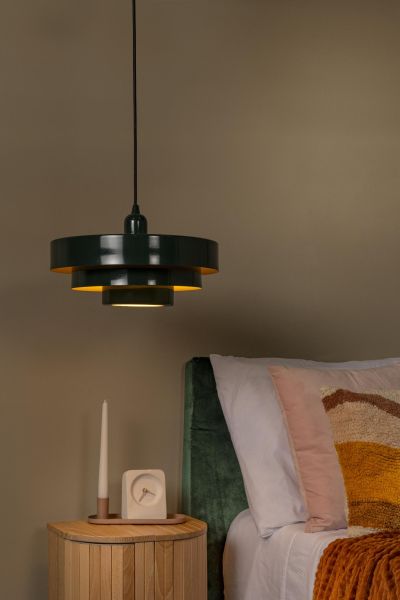 Lucide RUNA - Pendant light - Ø 35 cm - 1xE27 - Green